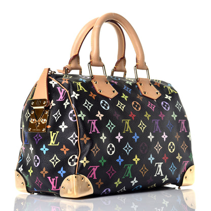 Louis Vuitton Monogram Multicolor Speedy 30 Black 3 of 8