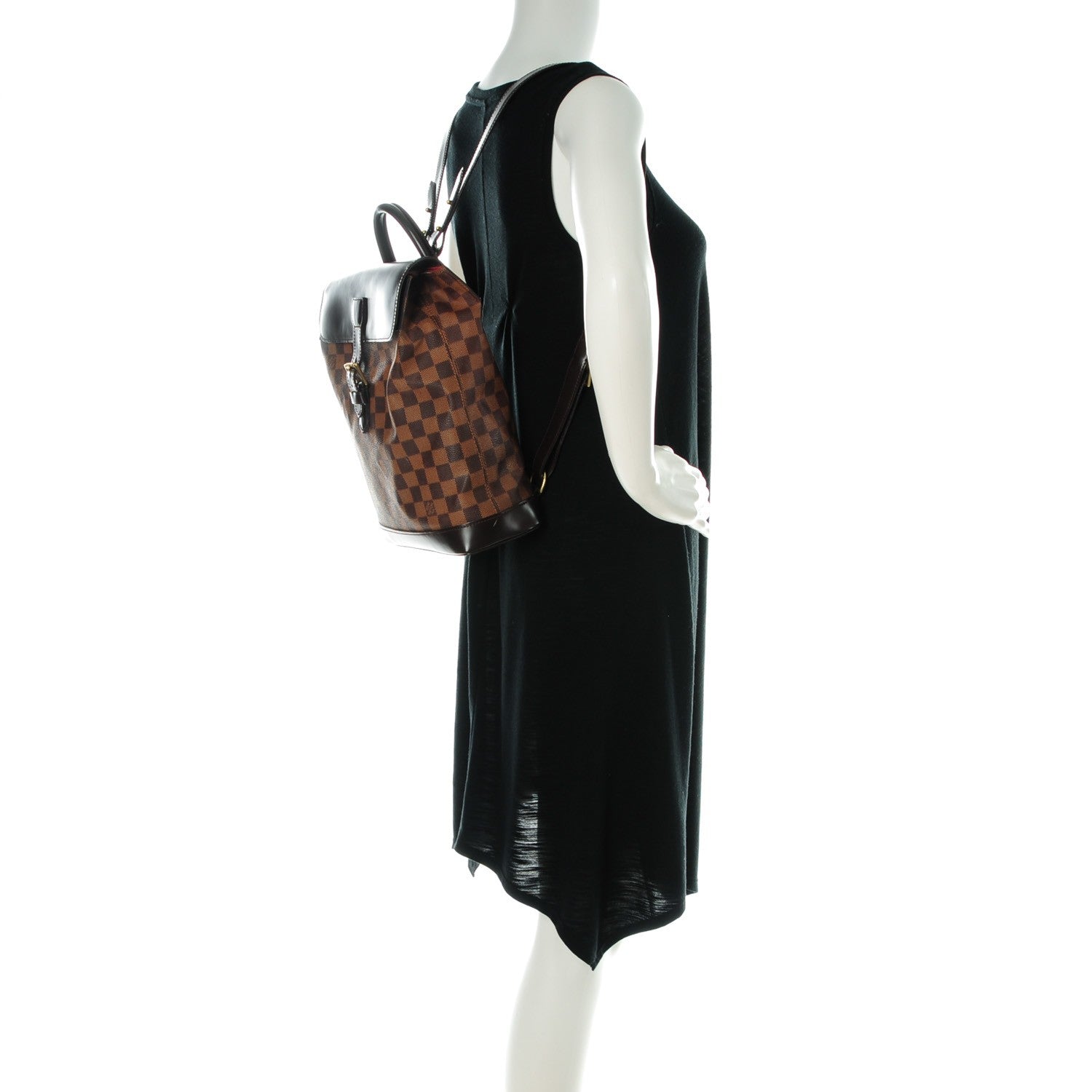 Louis Vuitton Damier Ebene Soho Backpack 2 of 10