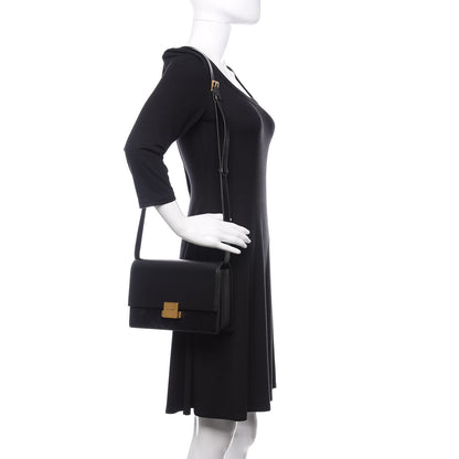 Saint Laurent Smooth Calfskin Suede Medium Bellechasse Black 2 of 10