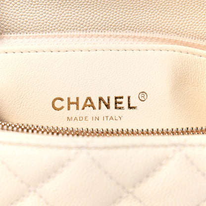 Chanel Caviar Lizard Quilted Small Coco Handle Flap Ivory 6 of 10
