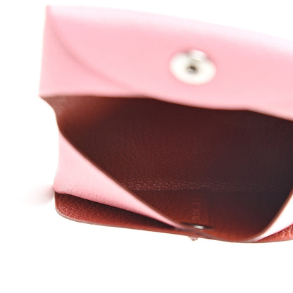 Hermes Chevre Mysore Verso Bastia Coin Purse Rose Confetti Brique 5 of 7