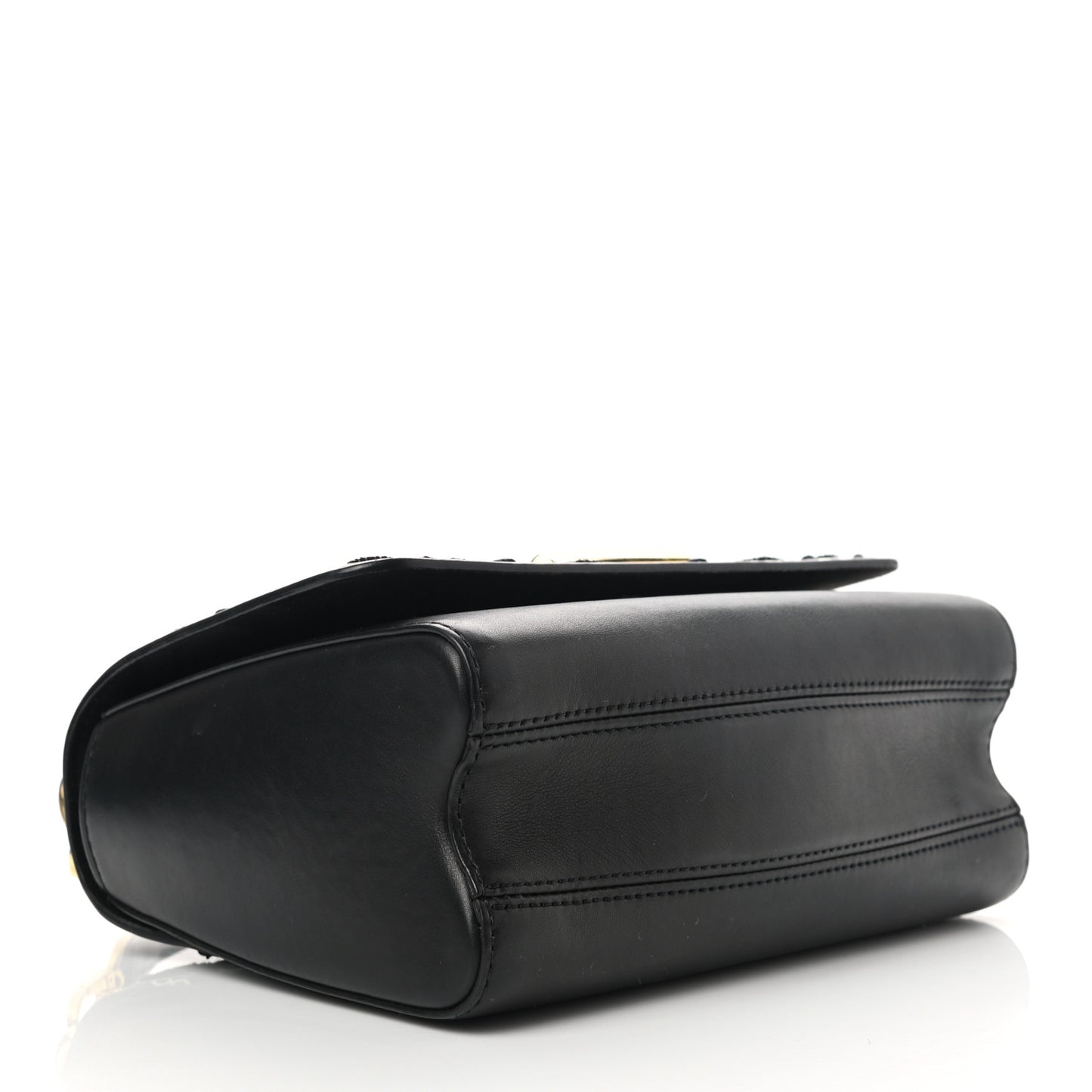 Calfskin Since 1854 Embroidered Twist MM Black