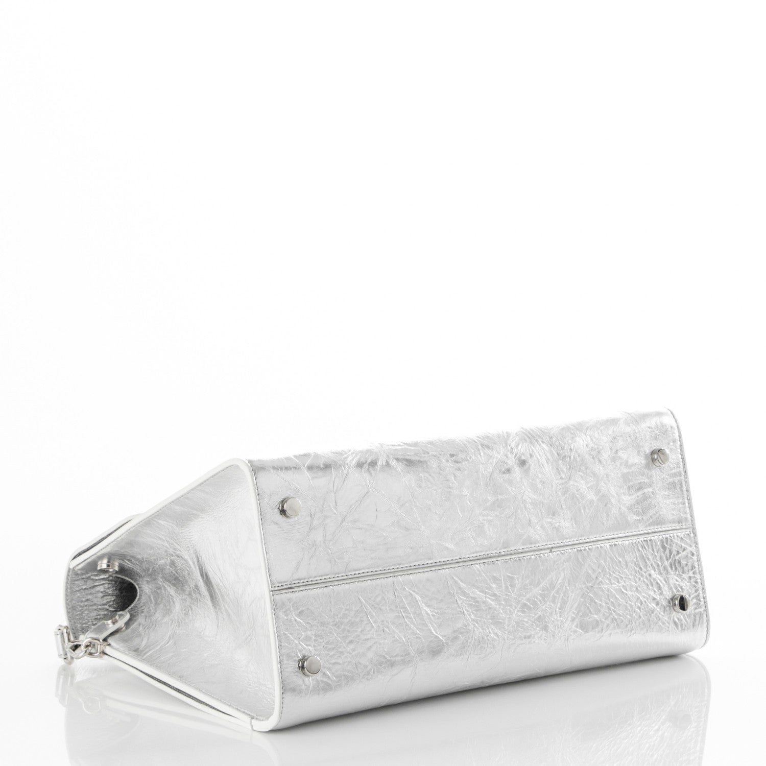 Christian Dior Metallic Calfskin Large Diorever Flap Silver 4 of 6
