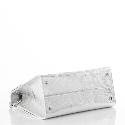 Christian Dior Metallic Calfskin Large Diorever Flap Silver 4 of 6