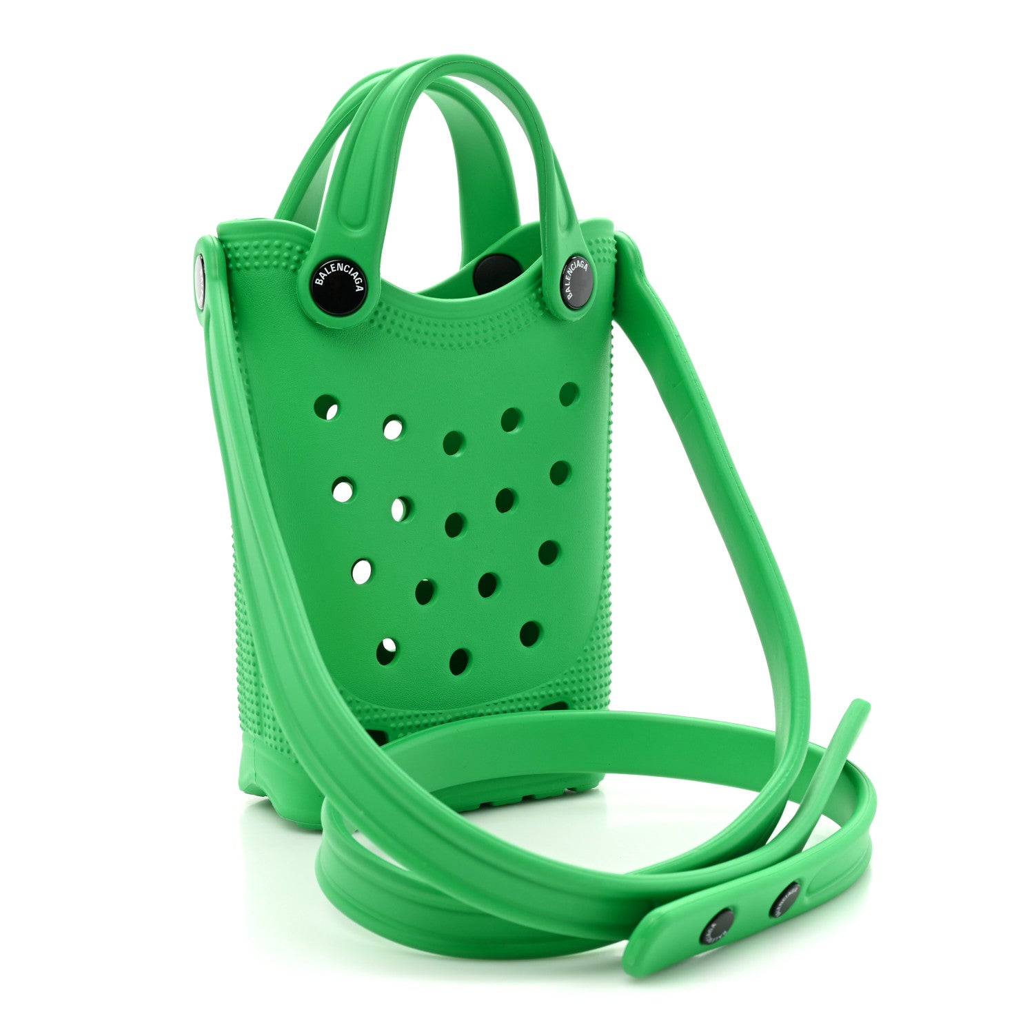 Balenciaga X CROCS Rubber Phone Holder with Strap Green 3 of 8