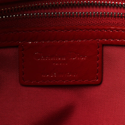 Christian Dior Patent Cannage Large Dior Soft Shopping Tote Red 6 of 6