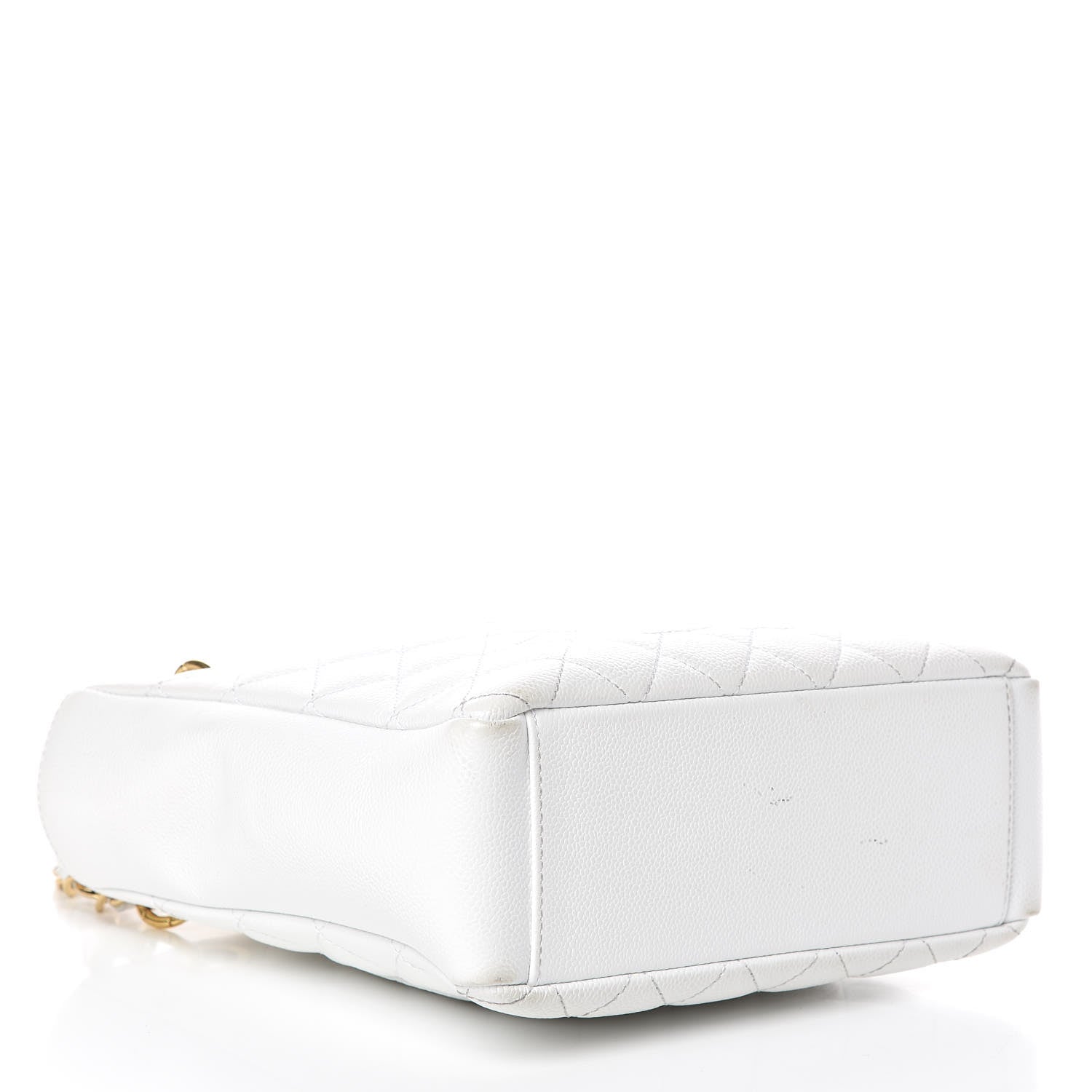Chanel Caviar Quilted Petit Shopping Tote PST White 4 of 14