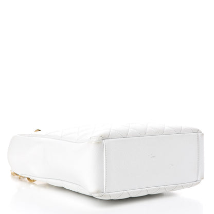 Chanel Caviar Quilted Petit Shopping Tote PST White 4 of 14