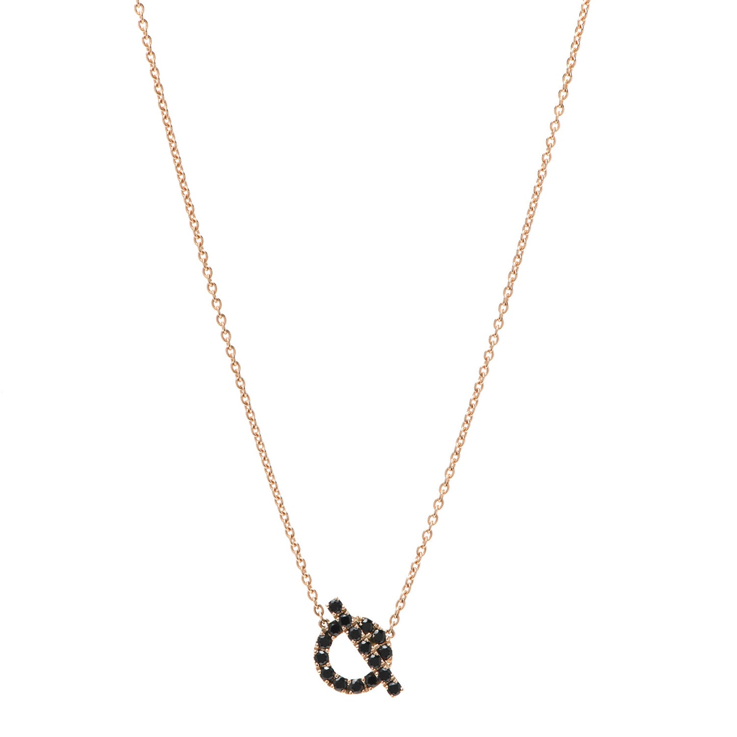 18K Rose Gold Black Spinel Finesse Pendant Necklace