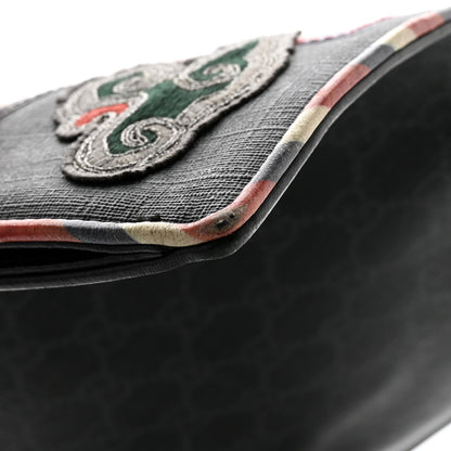 Gucci GG Supreme Monogram Night Courrier Zip Wristlet Pouch Black Multicolor 10 of 12