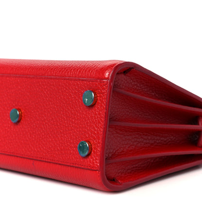 Saint Laurent Grained Calfskin Nano Sac De Jour Souple Lipstick Red 10 of 11