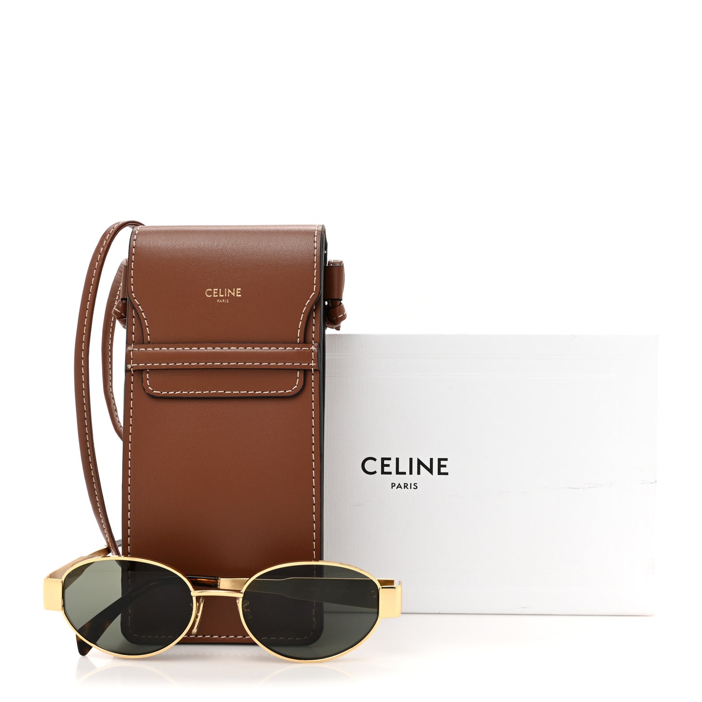 Metal Triomphe 01 Sunglasses CL40235U Gold Green