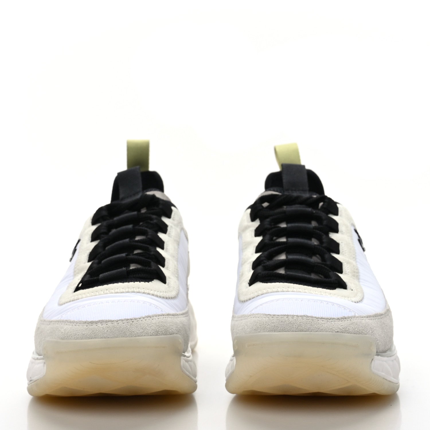 Chanel Velvet Calfskin Mixed Fibers CC Sneakers 38 Ivory Black 2 of 7