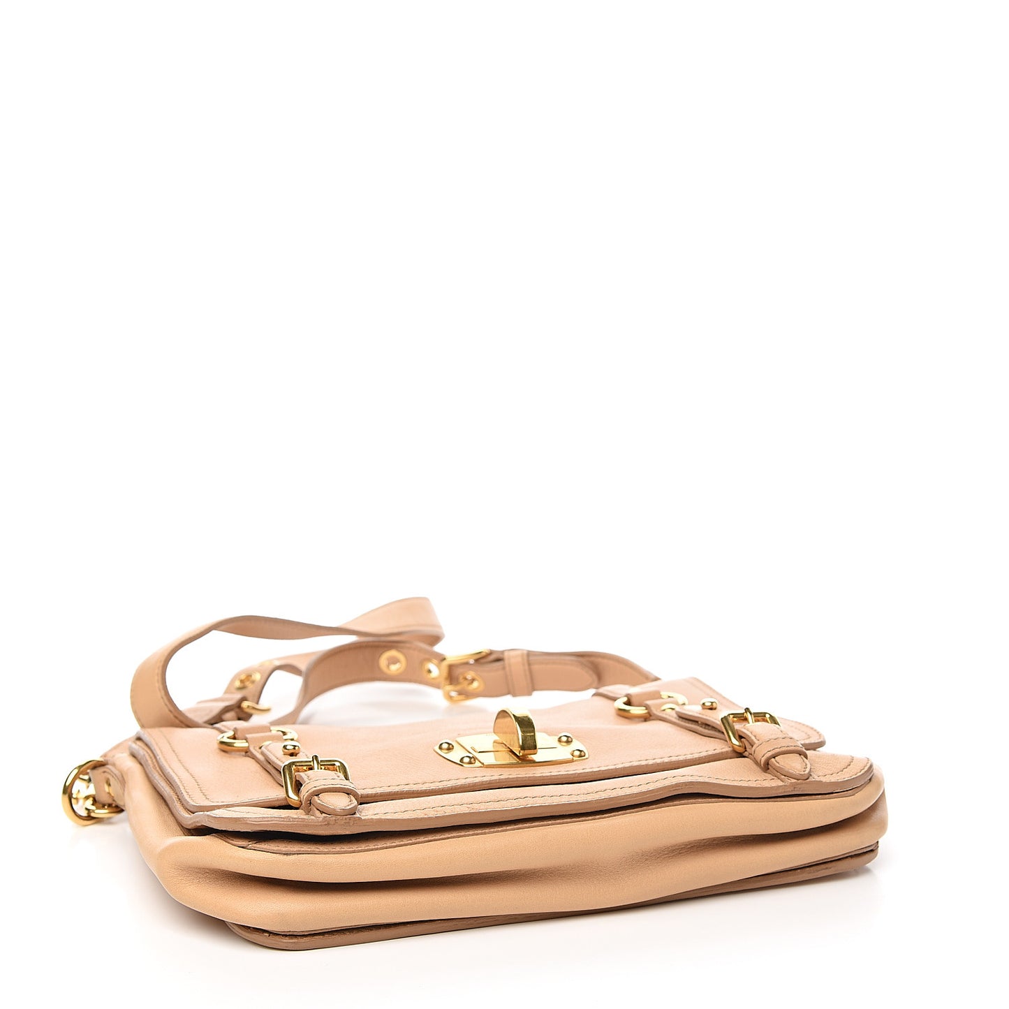 Cervo Flap Satchel Beige