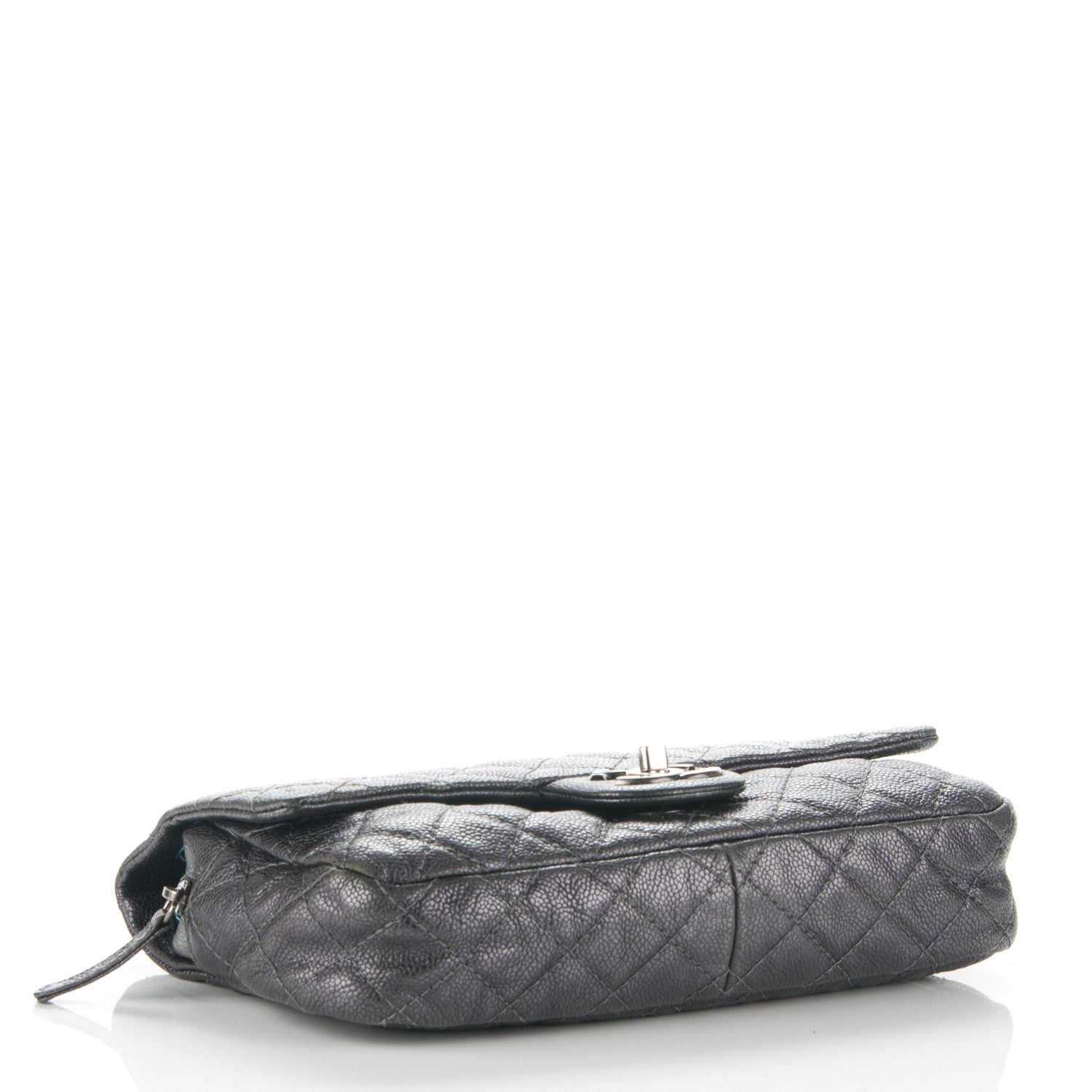 Chanel Iridescent Caviar Quilted Small Chic Flap Dark Silver 4 of 7