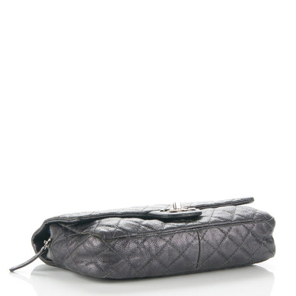 Chanel Iridescent Caviar Quilted Small Chic Flap Dark Silver 4 of 7