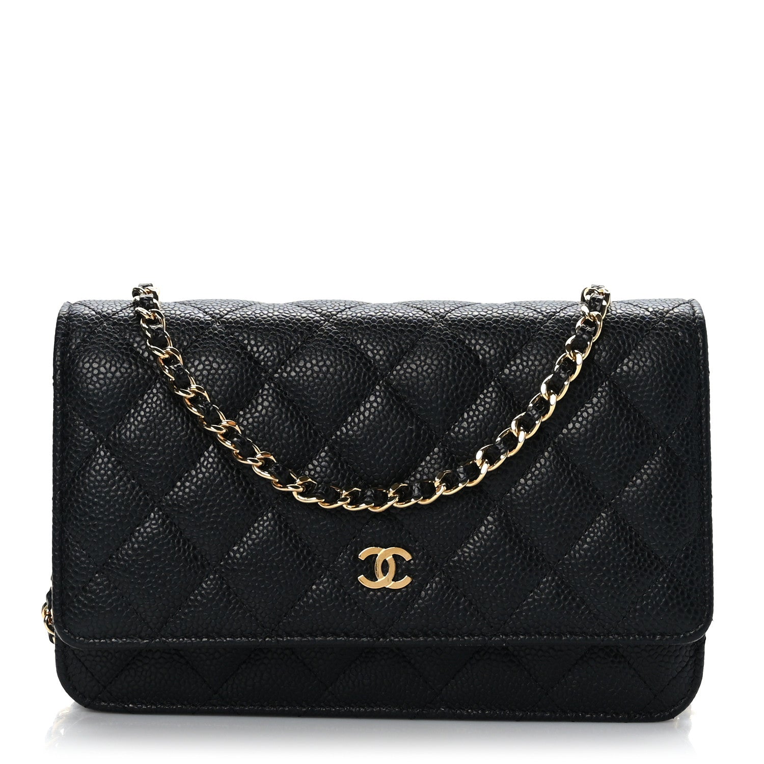 Chanel Caviar Quilted Wallet on Chain WOC Black 1 of 9