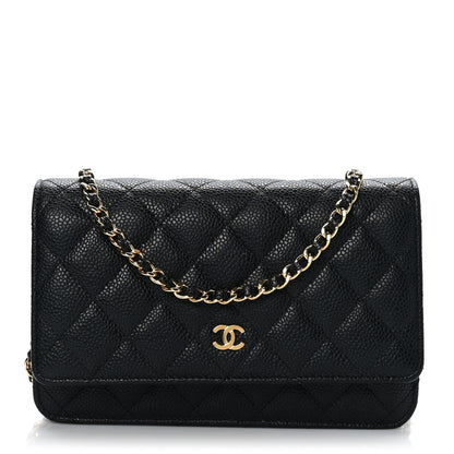 Chanel Caviar Quilted Wallet on Chain WOC Black 1 of 9