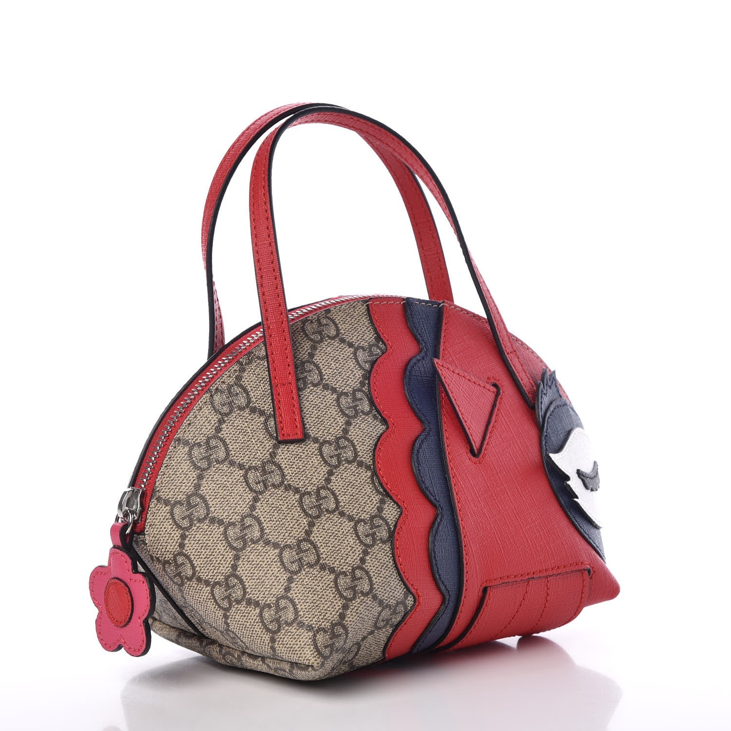 Gucci GG Supreme Monogram Kid's Owl Top Handle Bag Beige 3 of 8