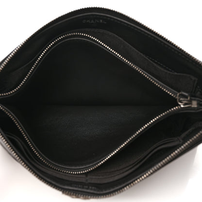Chanel Calfskin Quilted Small Zipped Boy Pouch Black 5 of 7
