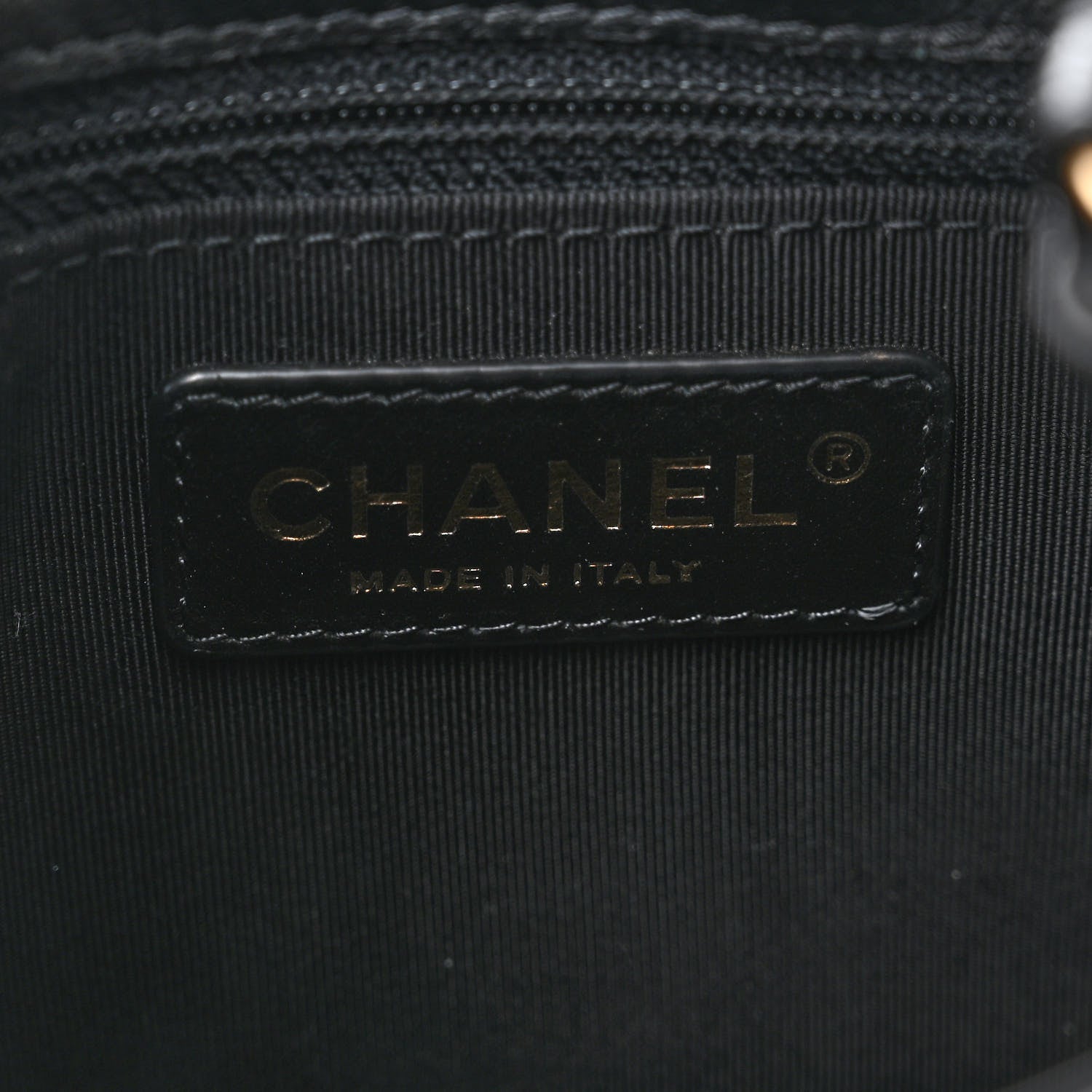 Chanel Calfskin Stitched Small Egyptian Amulet Drawstring Bag Black 7 of 10