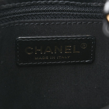 Chanel Calfskin Stitched Small Egyptian Amulet Drawstring Bag Black 7 of 10