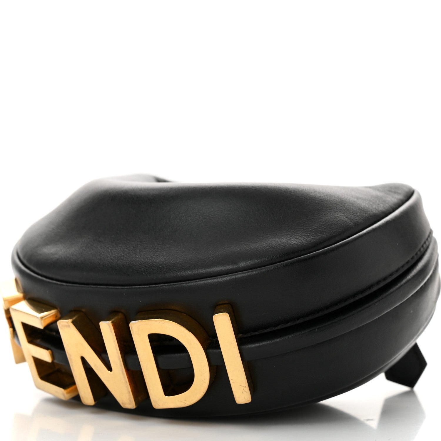 Fendi Vitello Grace Matte Nano Fendigraphy Hobo Charm Black 10 of 10