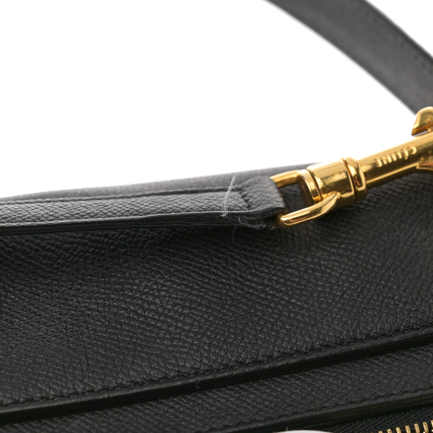 Grained Calfskin Mini Belt Bag Black