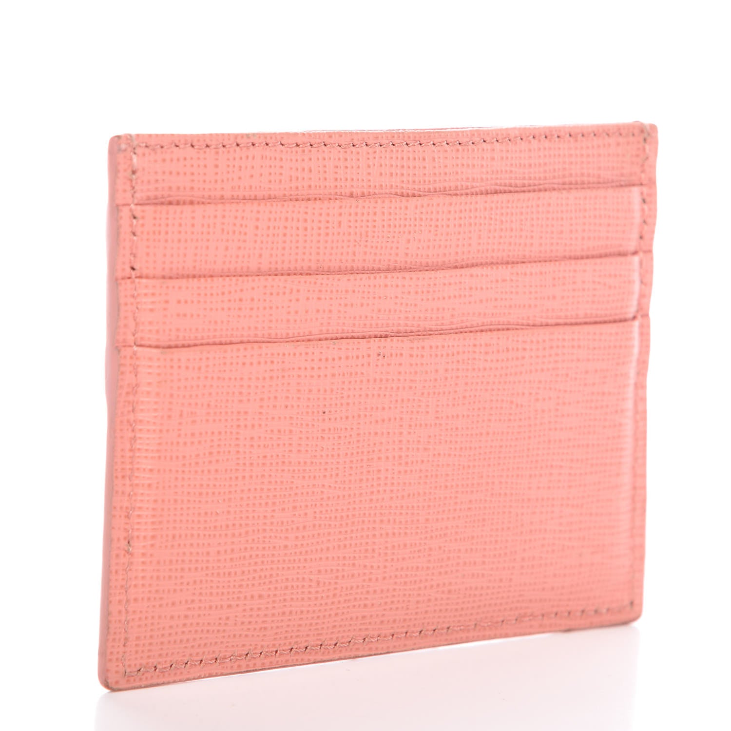 Fendi Vitello Elite Card Holder Pesca 3 of 10