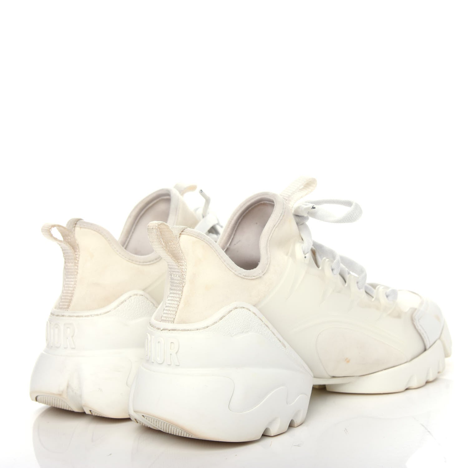 Christian Dior Technical Fabric Rubber Womens D-Connect Sneakers 35 White 4 of 11
