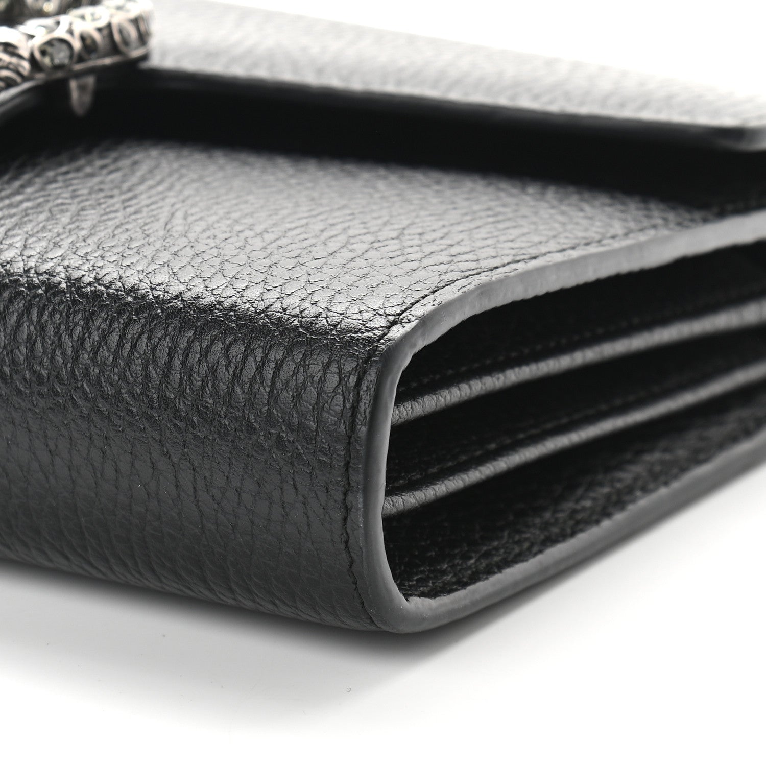 Gucci Calfskin Mini Dionysus Chain Wallet Black 8 of 13