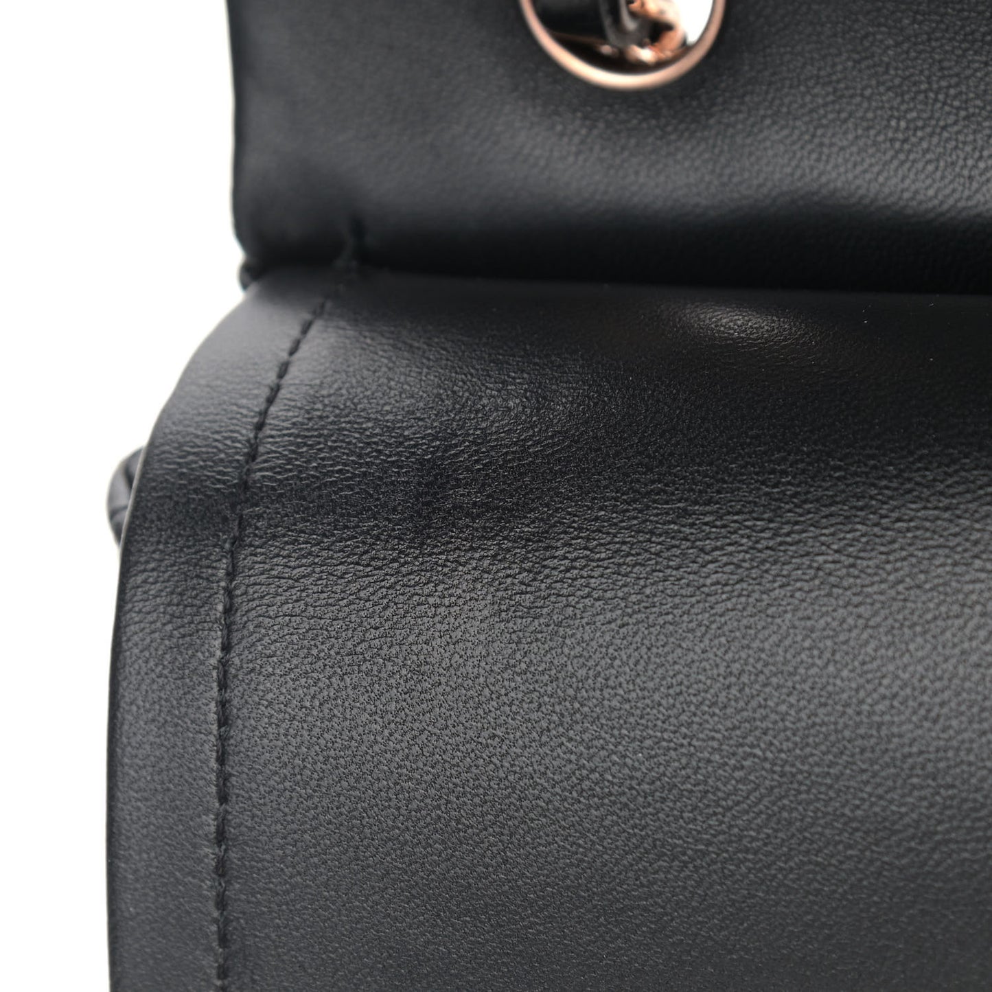 Lambskin Quilted Small Double Flap Black