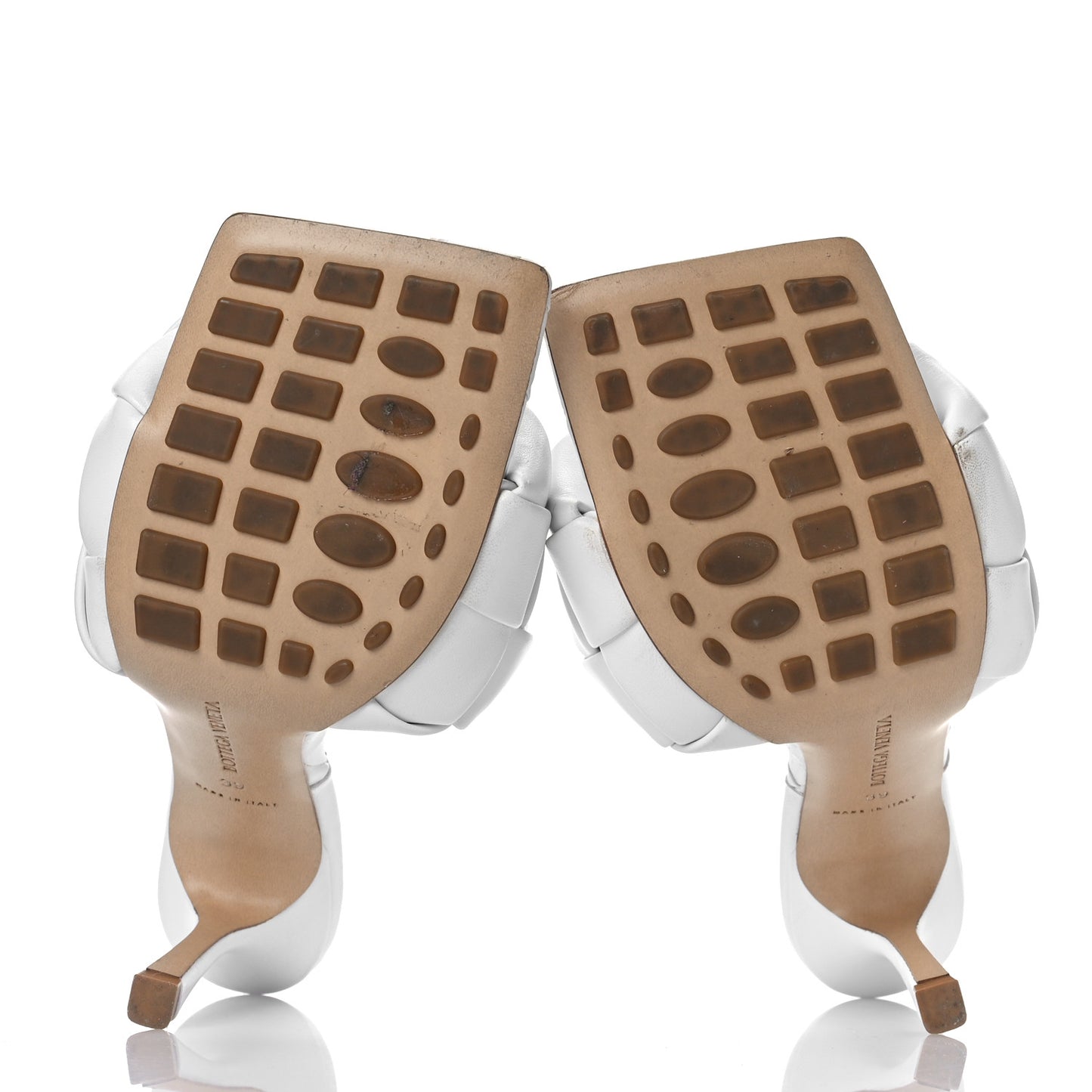 Nappa Maxi Intrecciato Lido Mule Sandals 39 Optic White