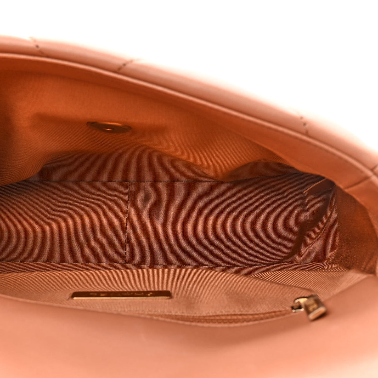 Lambskin Quilted Medium Chanel 19 Flap Brown