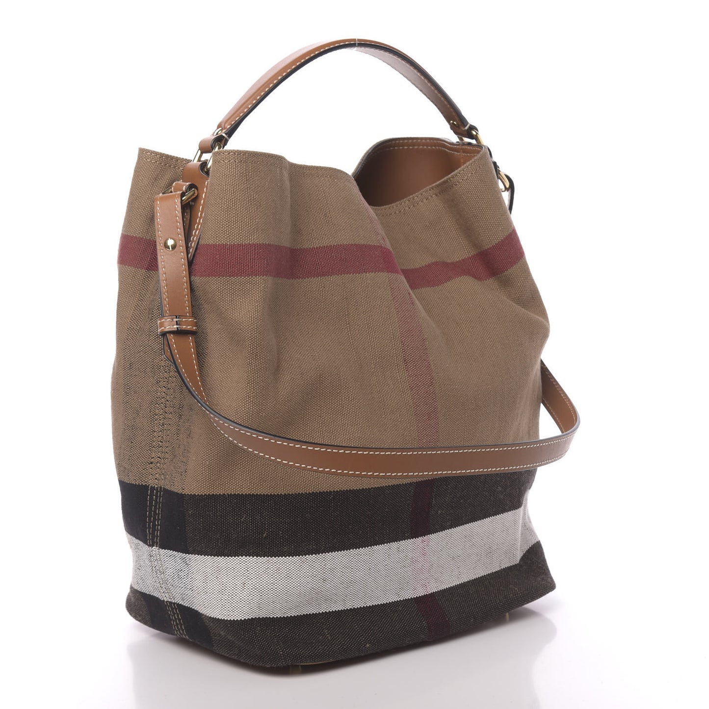 Canvas Mega Check Medium Ashby Hobo Black