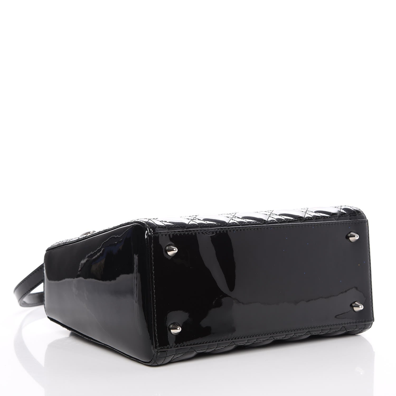 Christian Dior Patent Cannage Medium Lady Dior Black 4 of 7