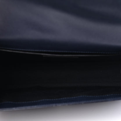 Saint Laurent Grain De Poudre Medium Classic Monogram Kate Satchel Deep Marine 4 of 5