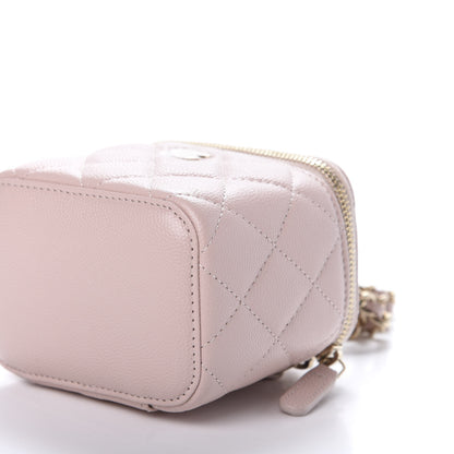 Chanel Caviar Quilted Mini Vanity Case With Chain Light Pink 7 of 11