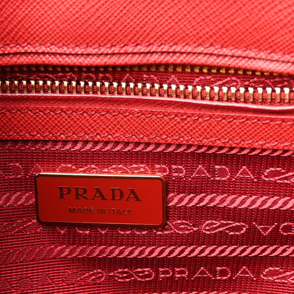 Prada Saffiano Small Galleria Double Zip Tote Fuoco 6 of 10