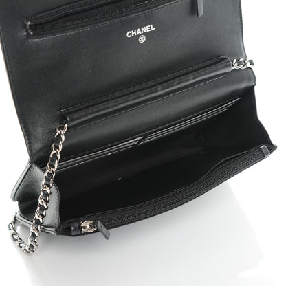 Chanel Caviar Timeless CC Wallet On Chain WOC Black 5 of 8