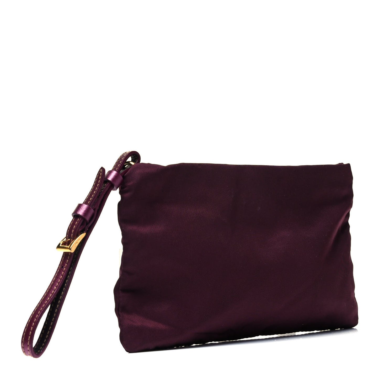 Nylon Saffiano Pouch Wristlet Granato