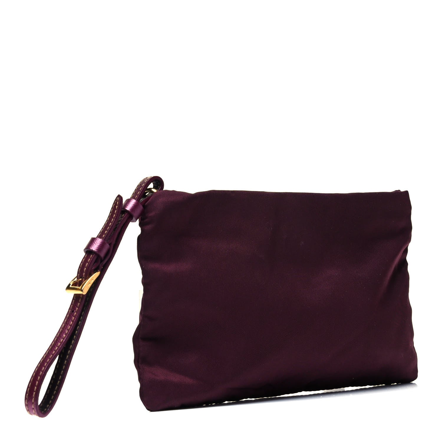Prada Nylon Saffiano Pouch Wristlet Granato 3 of 9