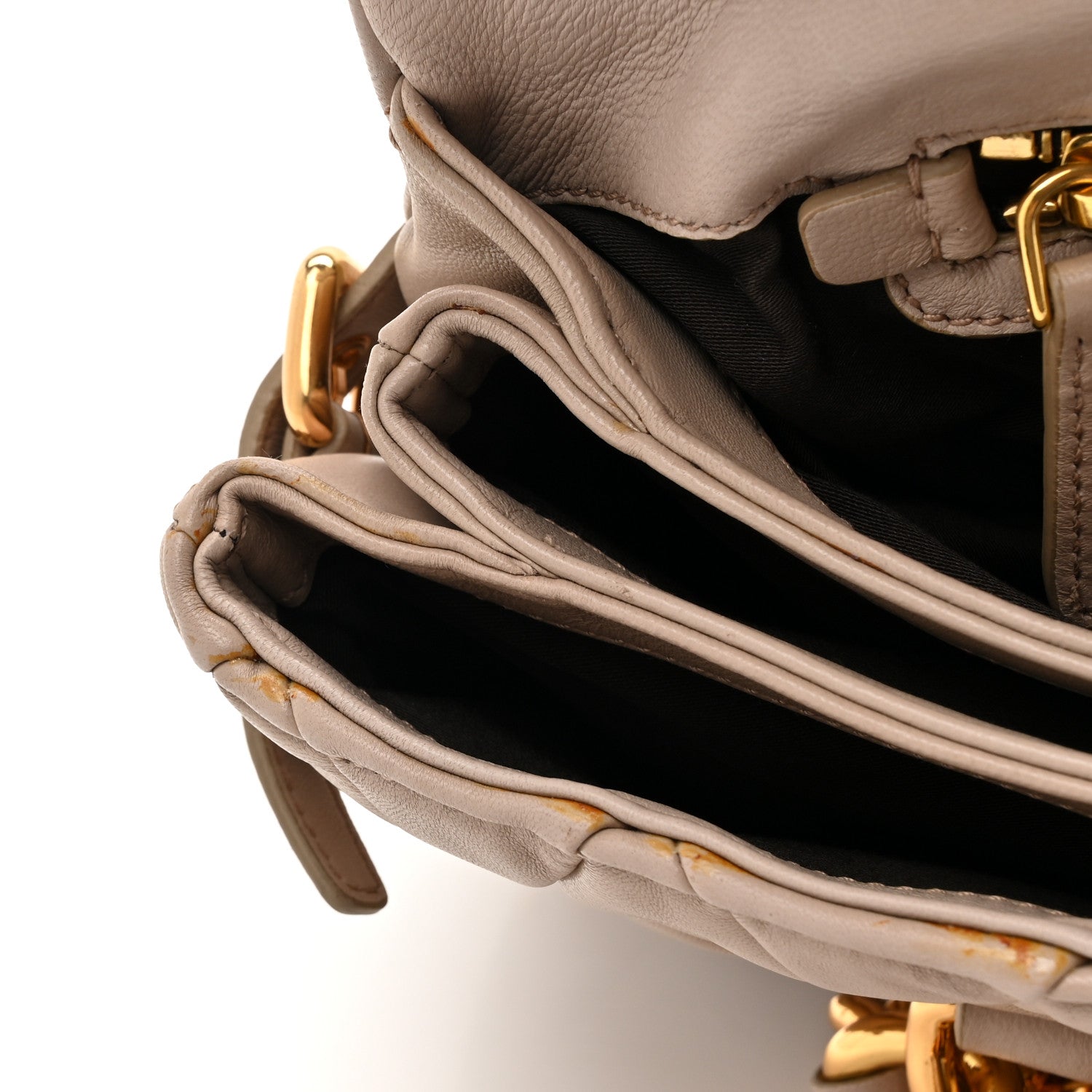 Miu Miu Nappa Quilted Studded Tote Cammeo 13 of 16