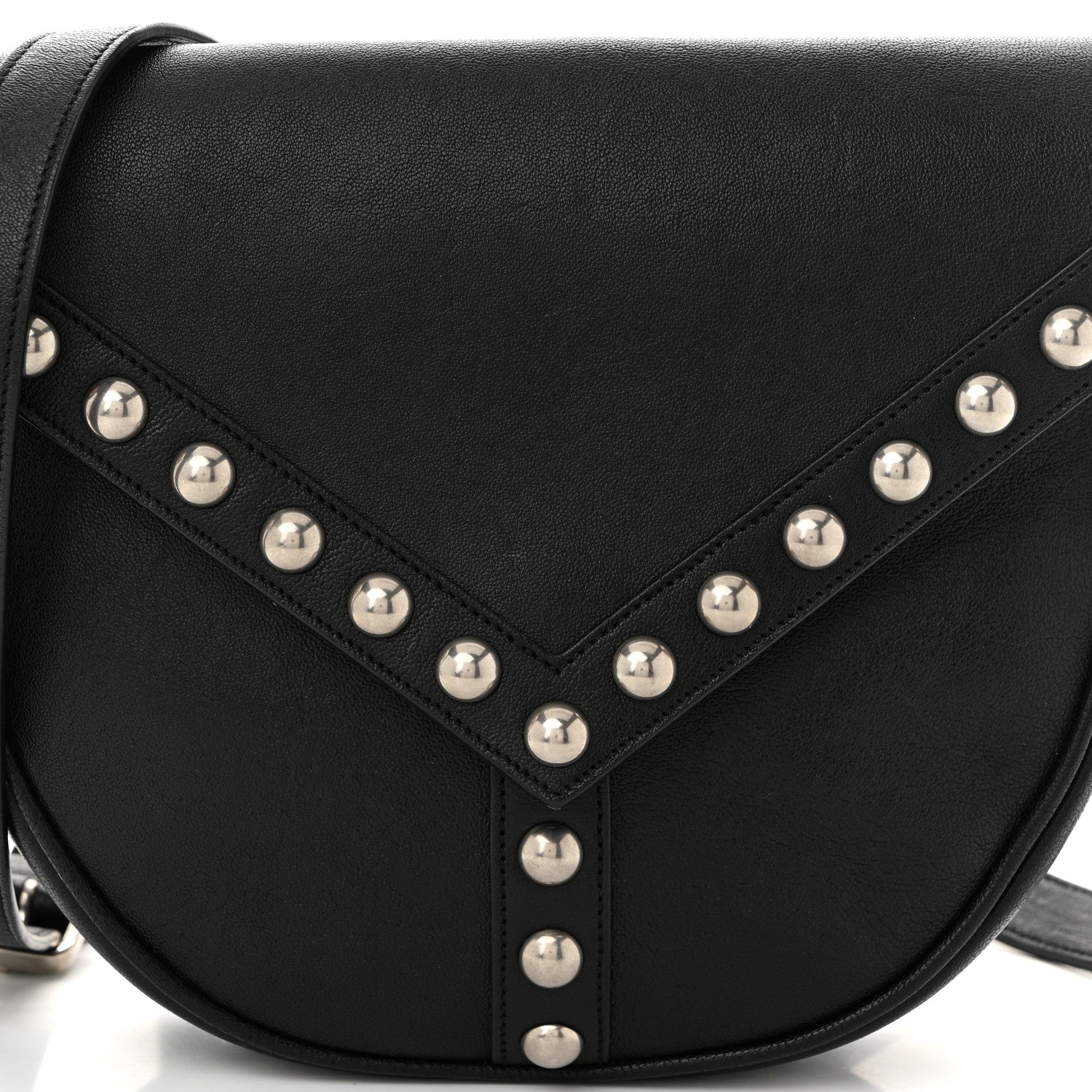 Saint Laurent Calfskin Y Studs Crossbody Bag Black 8 of 11
