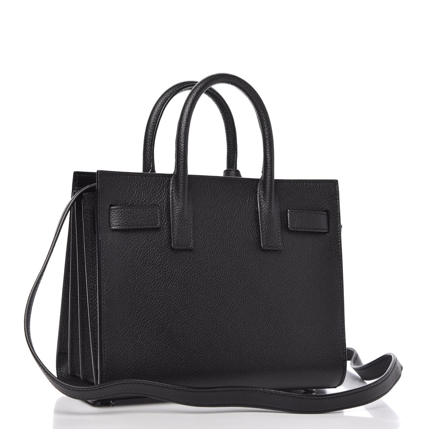 Grained Calfskin Nano Sac De Jour Black