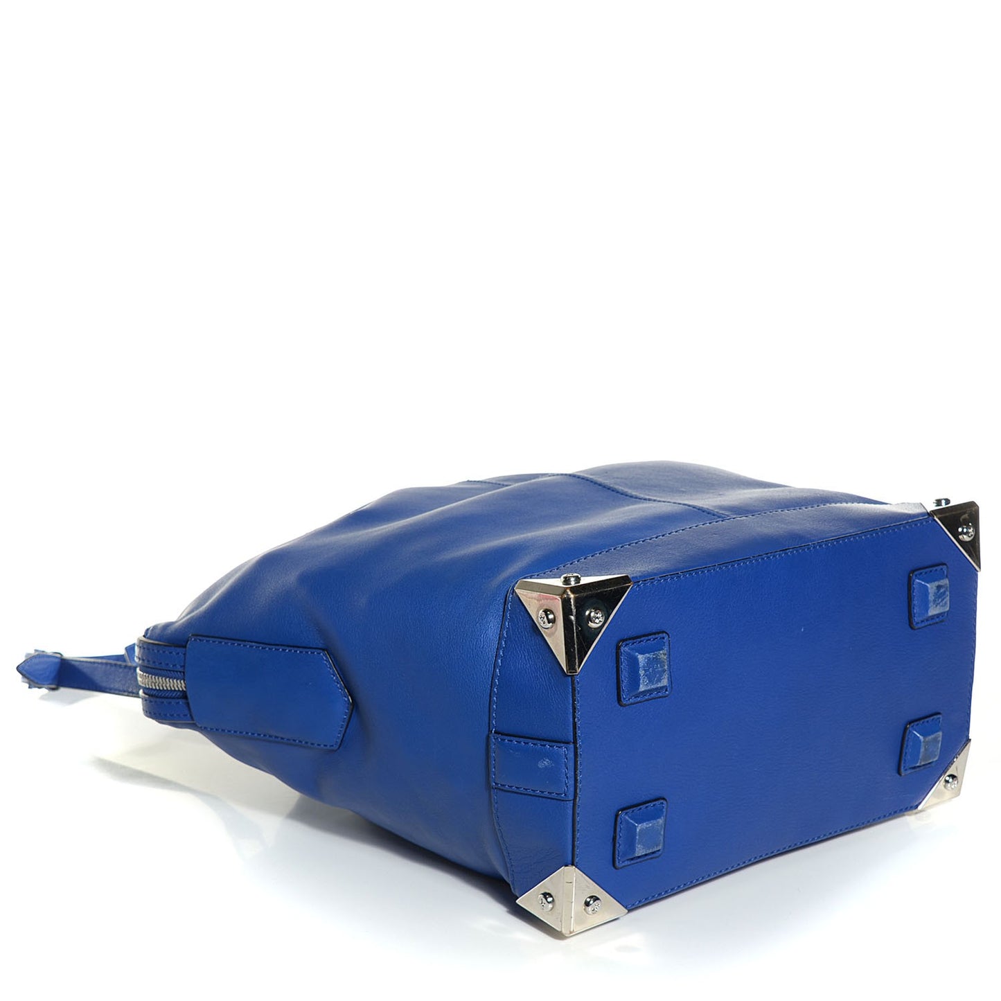 Calfskin Large Emile Azure Silver Hardware