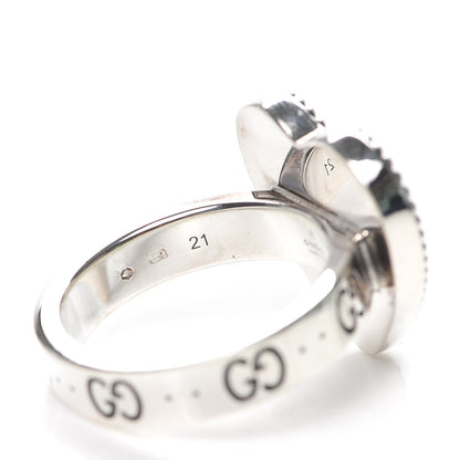 Gucci Sterling Silver Heart 25 Ring 61 9.5 6 of 7