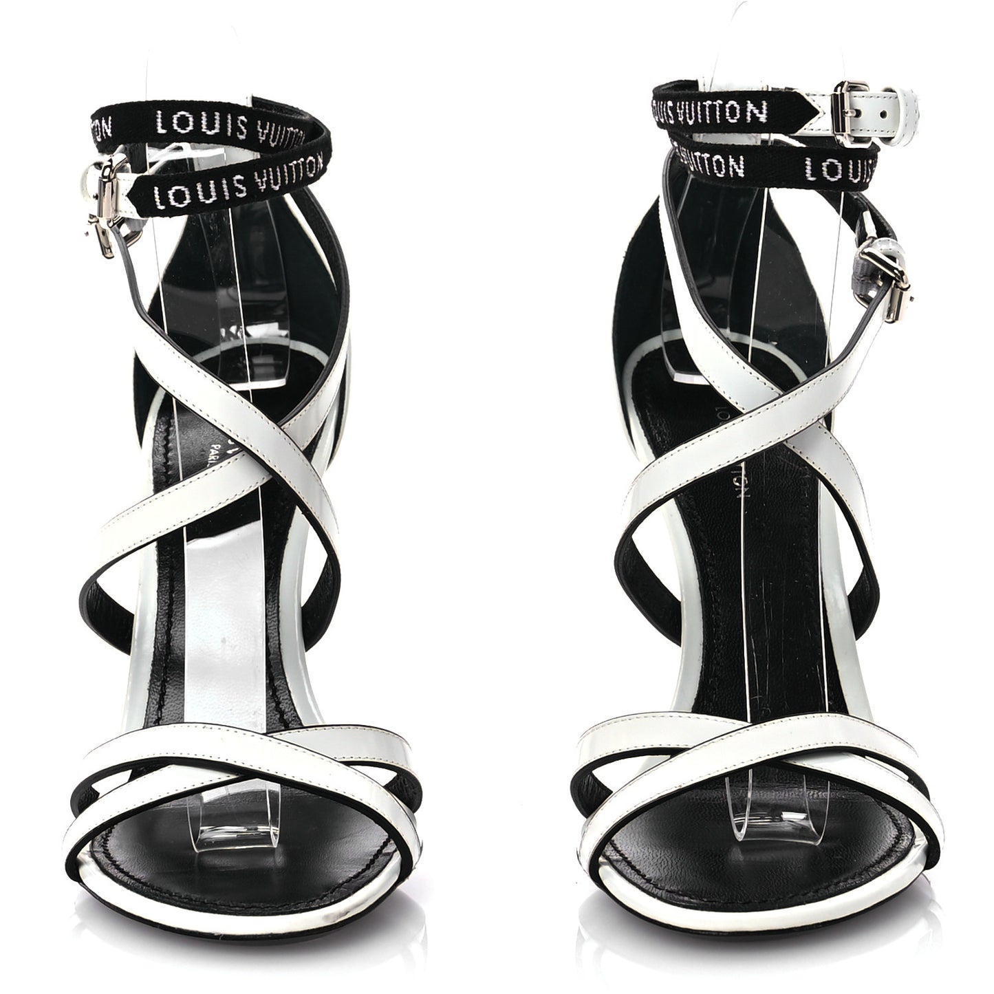 Patent Call Back Sandals 37 White