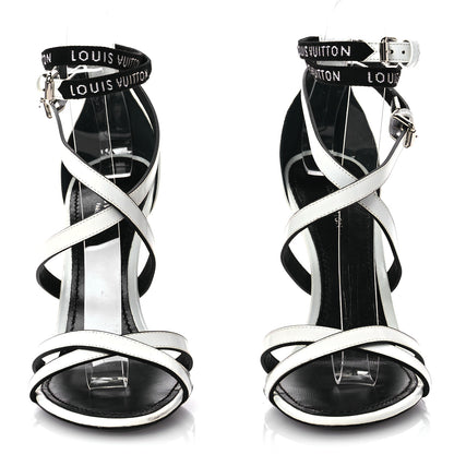 Louis Vuitton Patent Call Back Sandals 37 White 2 of 8