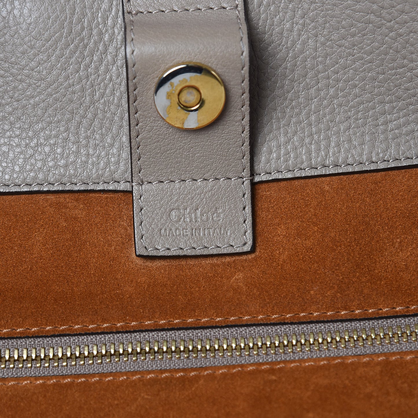 Smooth Calfskin Medium Milo Shopping Tote Motty Grey